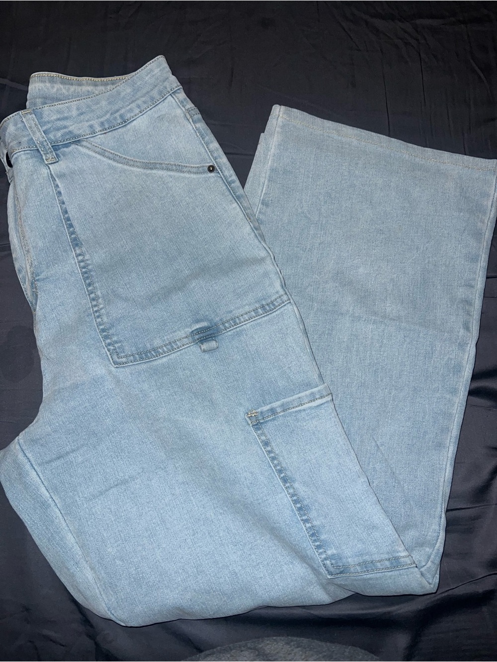 Light Blue Women’s cargo Jeans